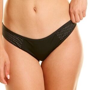 Rachel Roy Black Laser Mesh Bikini Bottoms Size XL NWT